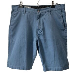 Volcom Men's Flat Front Chino Shorts Casual Blue Size 32